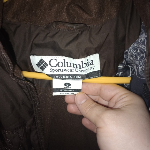 Columbia Brown Interchange Jacket 2 In One Waterproof Women's Size Small - Picture 3 of 16